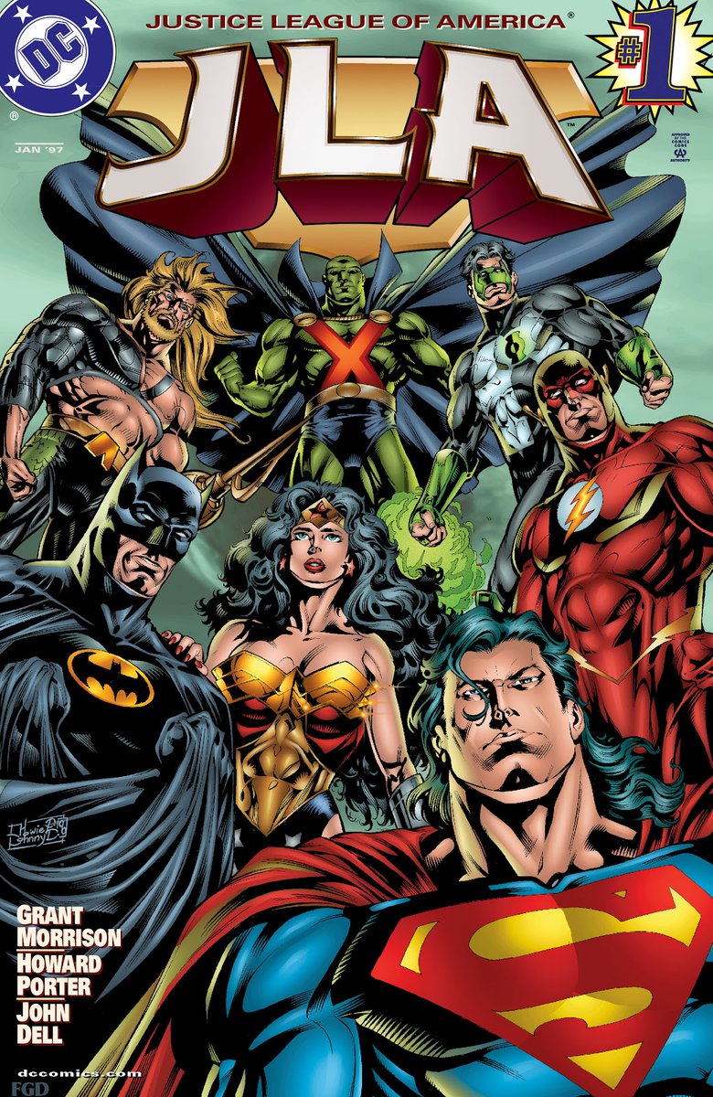 DC and Grant felt a change was in order and so got set to actually make the Justice League feel grand again. MYTHIC was the name of the game and So somehow they got the Batman offices to play along(this was the biggest problem) and we were OFF!