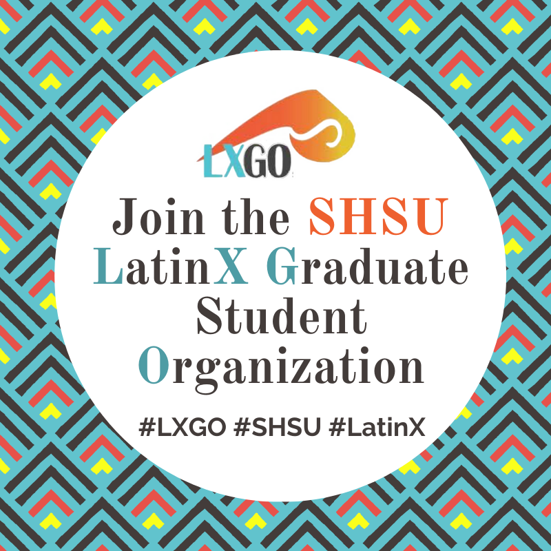 LXGO_SHSU's tweet photo. The #SHSU LatinX Graduate Organization is currently looking for new members and officers. If you are interested in joining our student organization, sign in with SHSU credentials and join our group at https://t.co/gok7DMj309 https://t.co/wN1SW5l90D