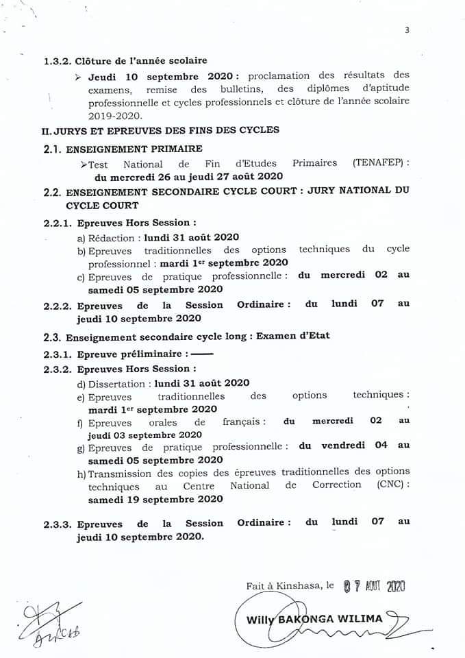 MinisterEDU_NC's tweet photo. #Reprise_des_cours : le Calendrier Scolaire 2019-2020 réaménagé pour la reprise des cours, dès ce lundi 10 août 2020 à 7h30. @Presidence_RDC @PrimatureRDC @bakonga_willy @DidierBudimbu @EducTV1 @UNICEFDRC https://t.co/sxy36dAGJ1