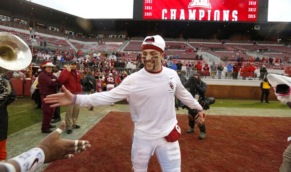 Baker Mayfield smiling, a Thread.