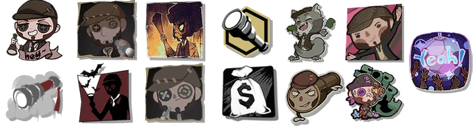 Sprays and Portraits - Thief 
(Individual animated frames in replies)
Note: The last spray picture wasn't transparent. It has been fixed. Sorry for the inconvenience.  
#第五人格   
#IdentityV   
#IDV 