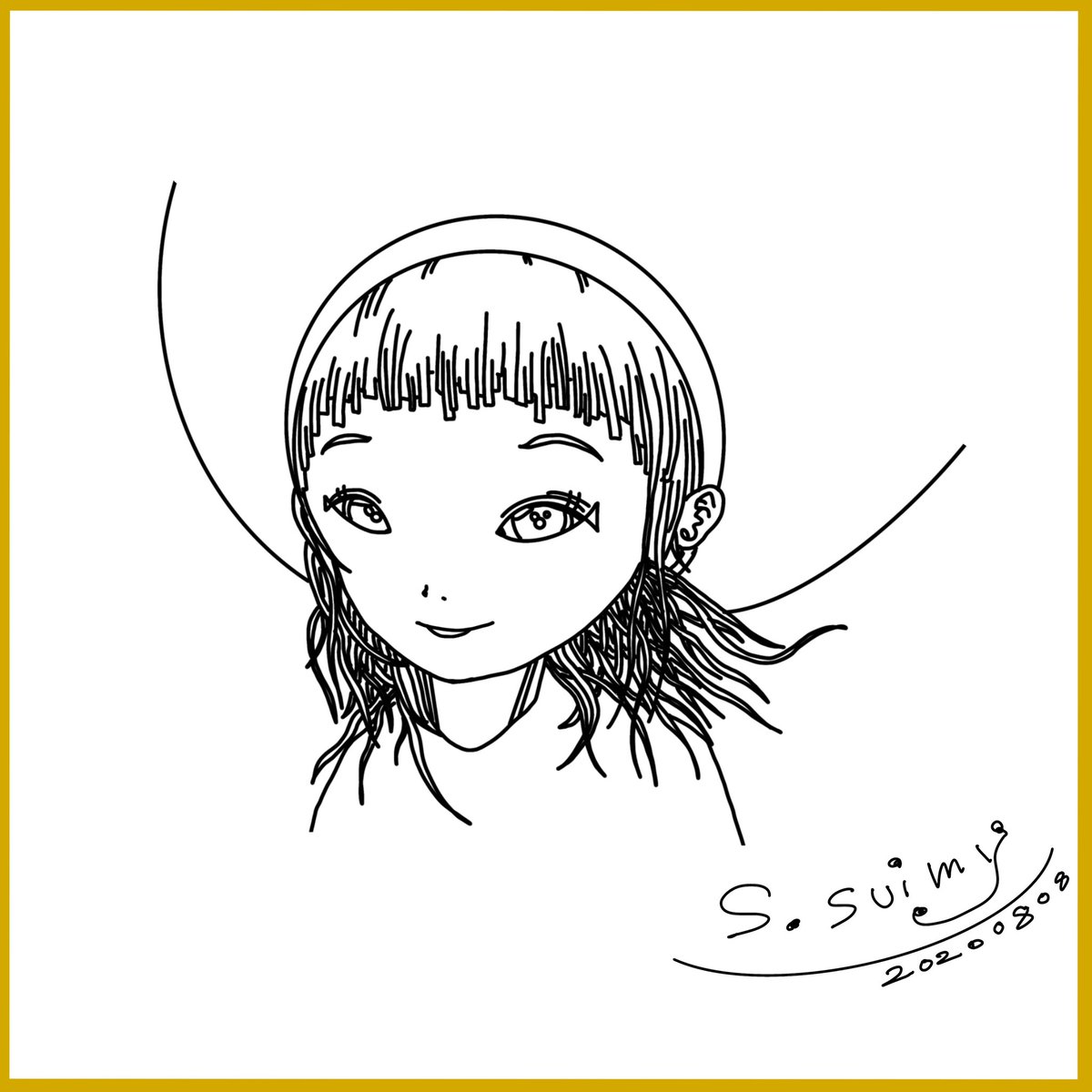 イラストとサインを色紙に描いた風にしたら少し有名になった気がして勘違いできる アイム1号 デジタルえんぴつの漫画