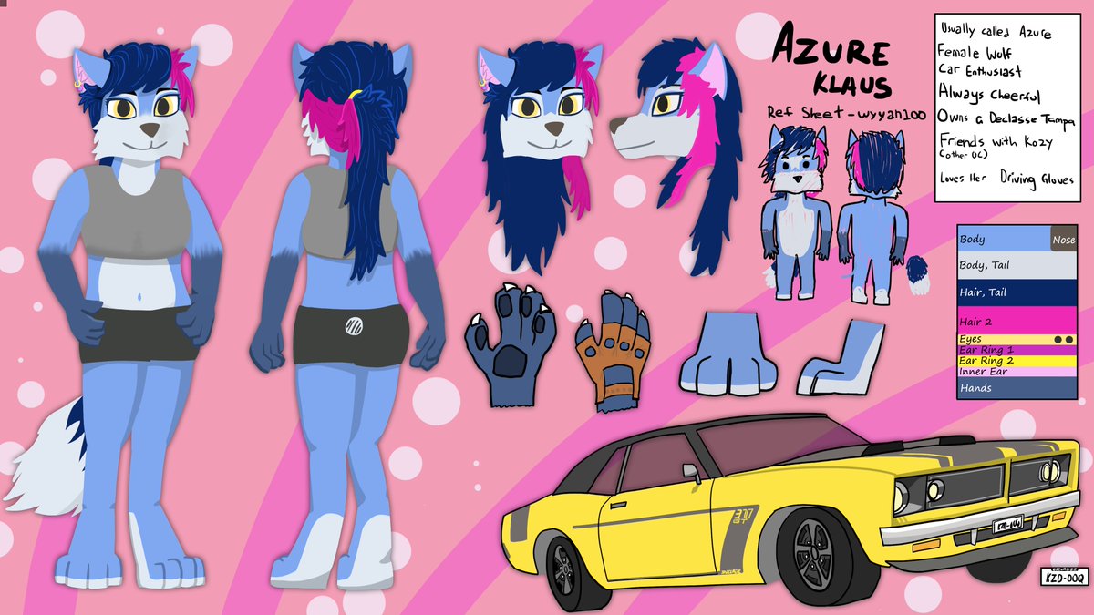 wyyan200's tweet photo. A ref sheet for my new OC, hopefully covers most of the basic things yeah?
#furry #refsheet #wolf #car #blue https://t.co/0dj0ThfzOI