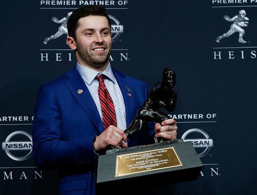 Baker Mayfield smiling, a Thread.