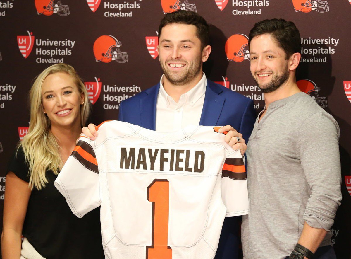 Baker Mayfield smiling, a Thread.