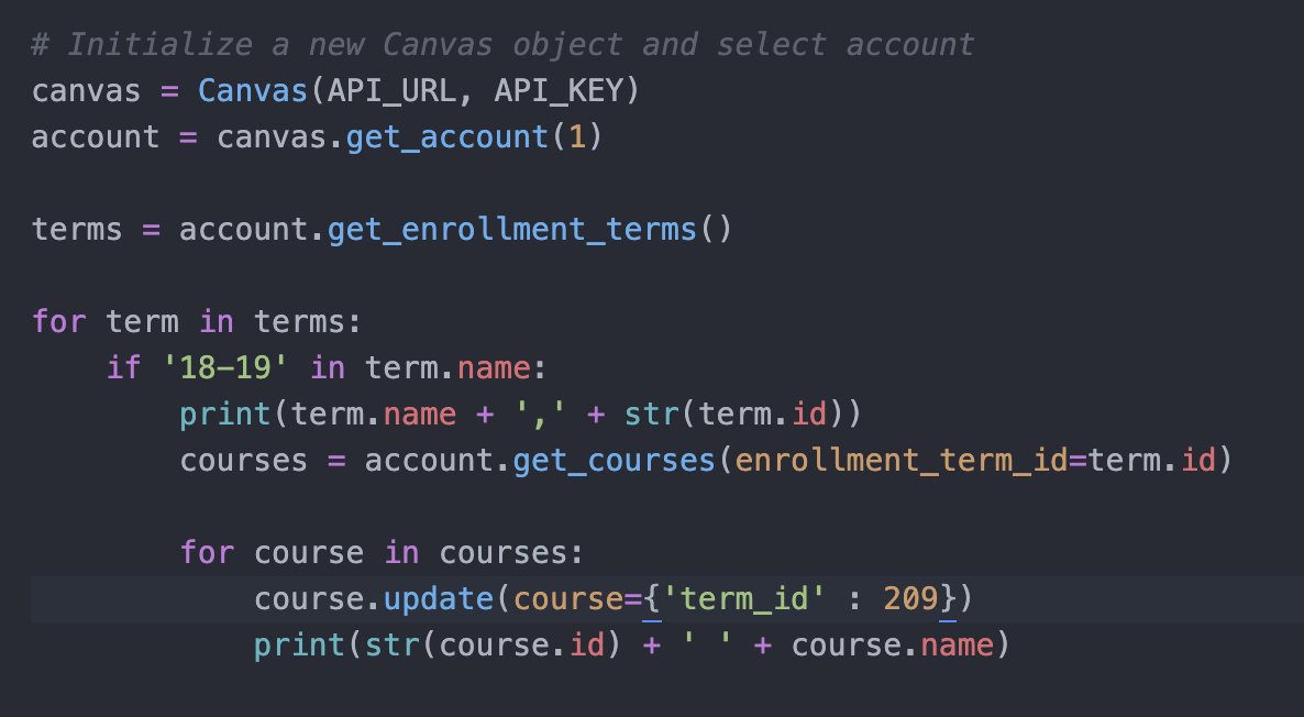 Got a whole lot of @CanvasLMS api jobs happening at the moment! Thank you <a href="/UCF/">UCF</a> for your teams awesome open-source contributions. #edtech