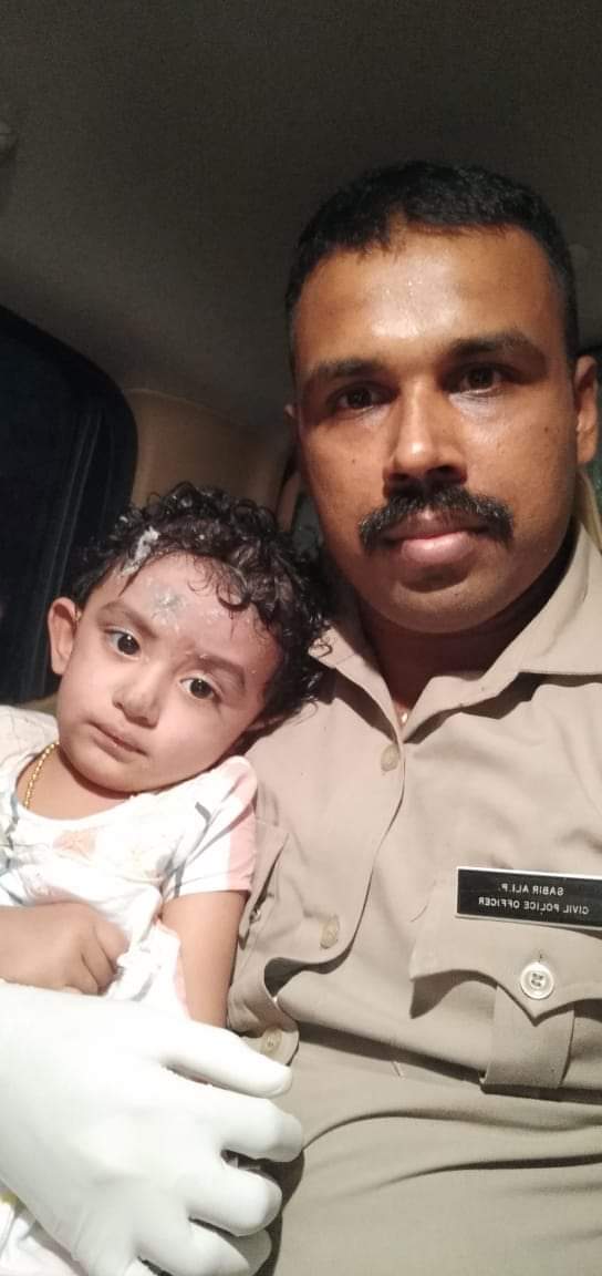 I am very proud of such a police officer who has ensured the safety and security of a kid in the Kozhikkode plane mishap. It is the real service rendered by the Kerala Police to the people of the State. 

I am very proud of all the police personnel. My best wishes.
<a href="/SPC_Kerala/">State Police Chief</a>