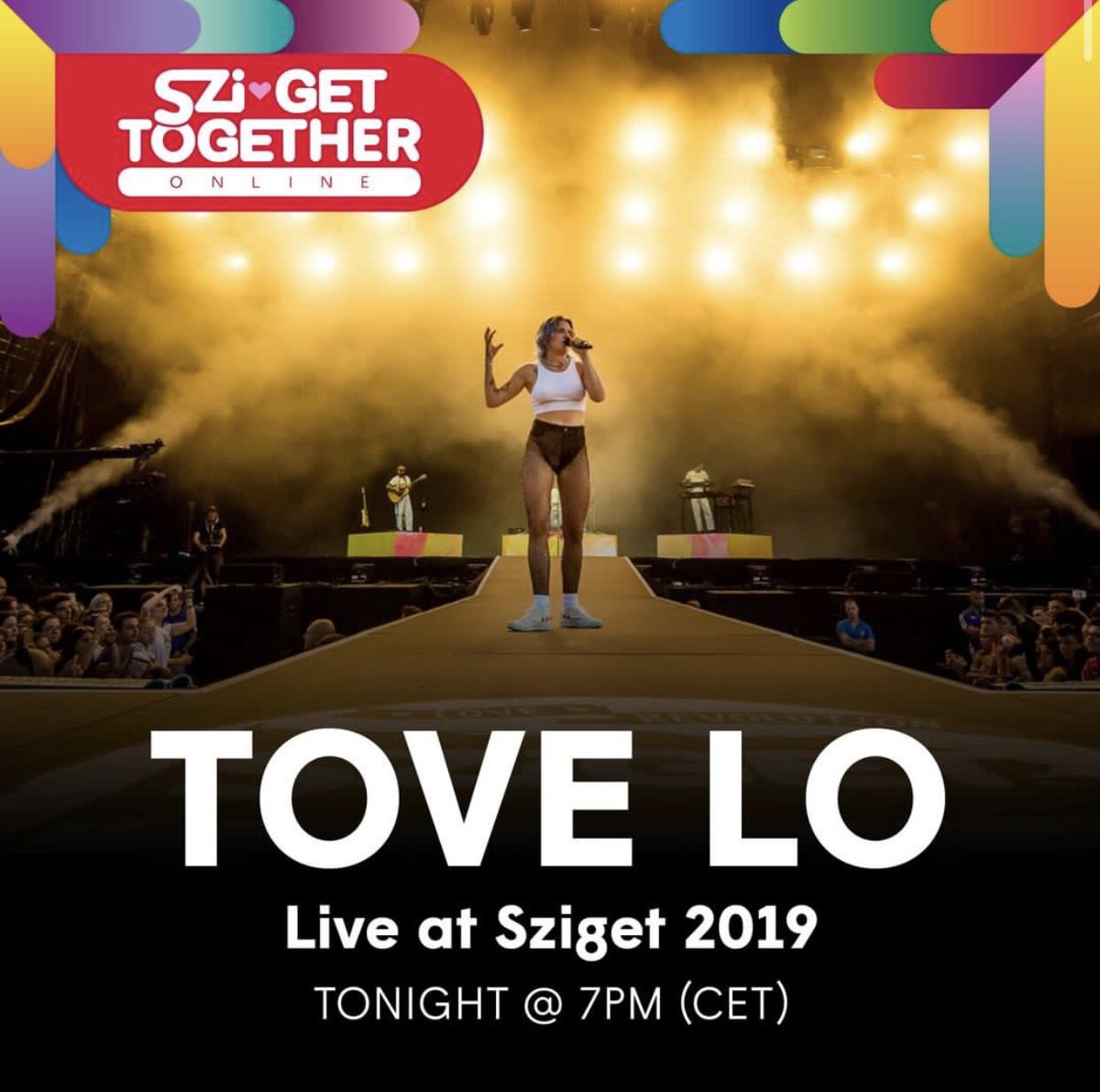 szigetturkiye's tweet photo. Bu gece için hazır mısınız? Sziget 2019’daki mükemmel @ToveLo konserinde buluşuyoruz! Youtube kanalımızda saat 20:00’de başlayacak olan bu özel ve ücretsiz canlı yayına katılmayı unutmayın!
➡️ https://t.co/VyvGh5G6GC
#SzigetTogether #ToveLo #Szigetturkiye https://t.co/iGcqdmmOFv
