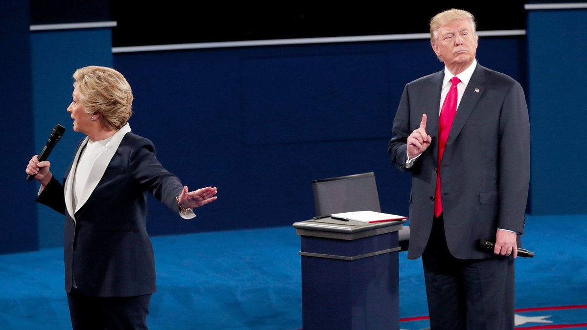 HILLARY ALREADY TRIED BOTH THESE TRICKS ON TRUMP REPEATEDLY DURING THEIR DEBATES back in 2016. When she tried to blow her top and act all offended or she tried to laugh off the few tough questions moderators or Trump asked her, Trump wasn't distracted.