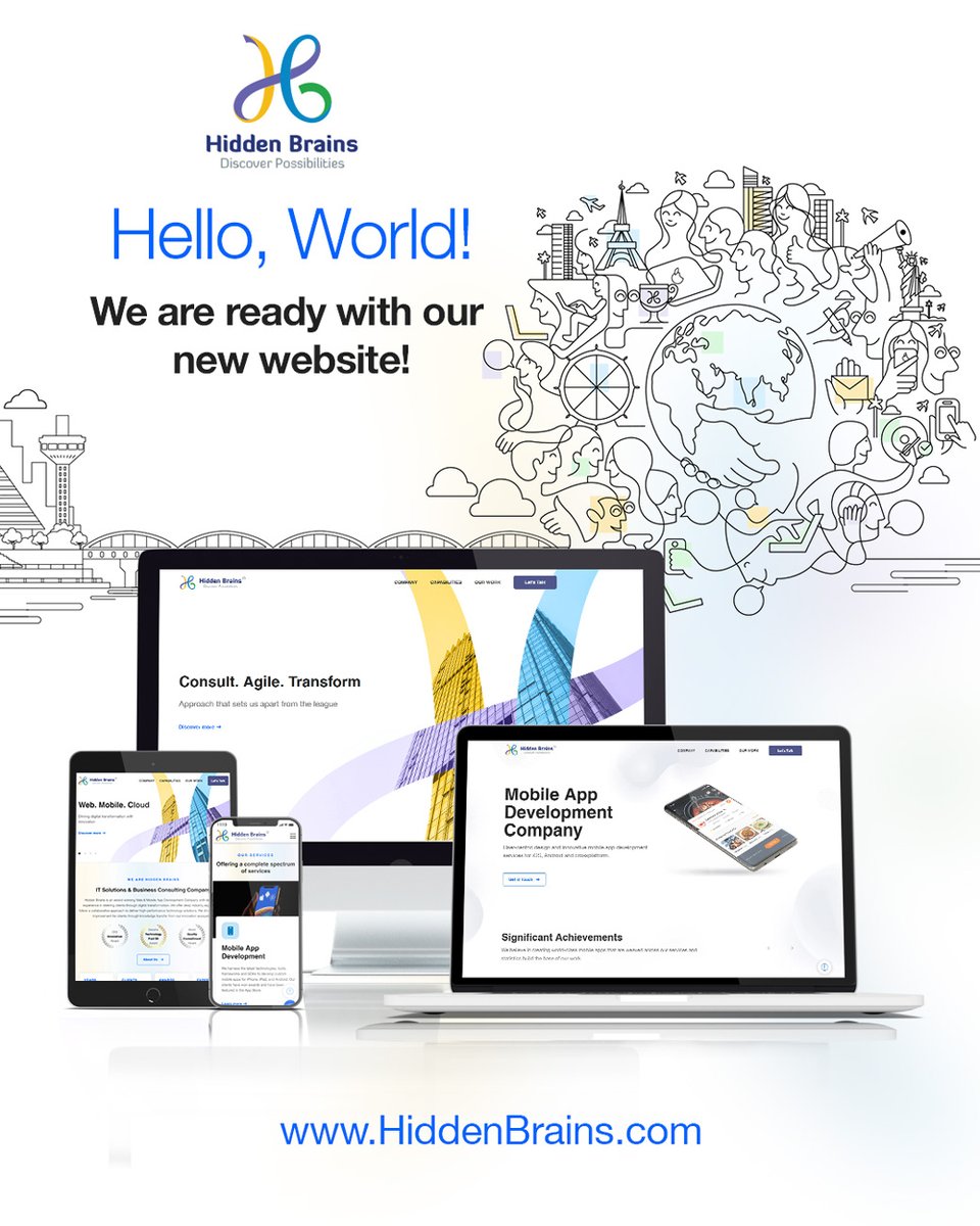 HiddenBrains's tweet photo. The pace of innovative digital transformation has accelerated, and so have we.  Hidden Brains just launched the impressive new website with a never before seen look and feel. Be a part of the change; check out our new website. #NewWebsite #WebApp #MobileAppCompany https://t.co/UkD31dvegu
