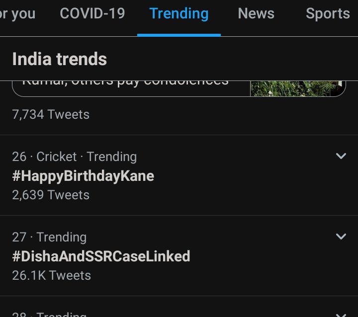 Supernova_Sum's tweet photo. We Are trending at number 27 Guys.
Come on Speed Up..
And Hashtag
👇👇👇👇👇
#DishaAndSSRCaseLinked ye hai.

Don't use Worldforsushant at now please 🙏🙏 https://t.co/Mchnl8bHDp