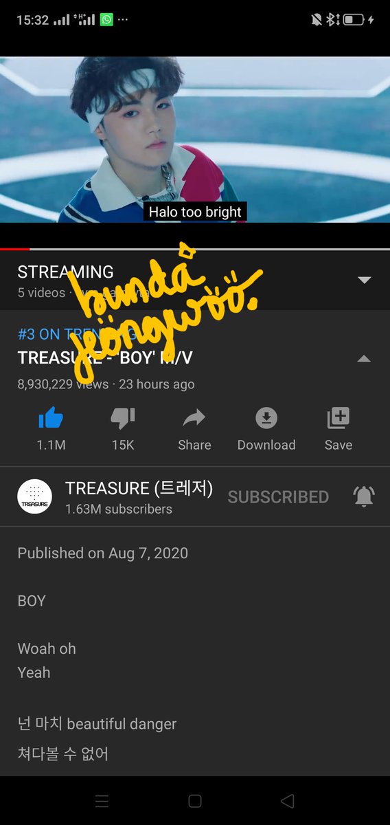 youtube; 15.32
