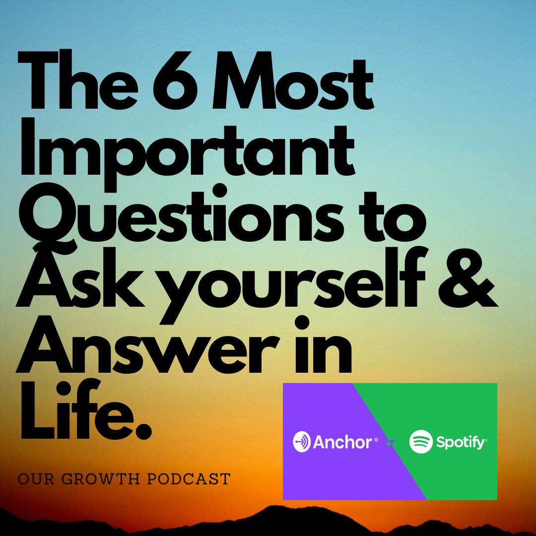 Take your time to ask yourself and answer these questions, in order to have a meaningful and fulfilling life. 

Find out what these questions are by listen to Our Growth Podcast:
anchor.fm/karabo-sekwele

#DJSbuLive #mpambane #ourgrowthpodcast #podcast #thehustlerscorner @djsbu