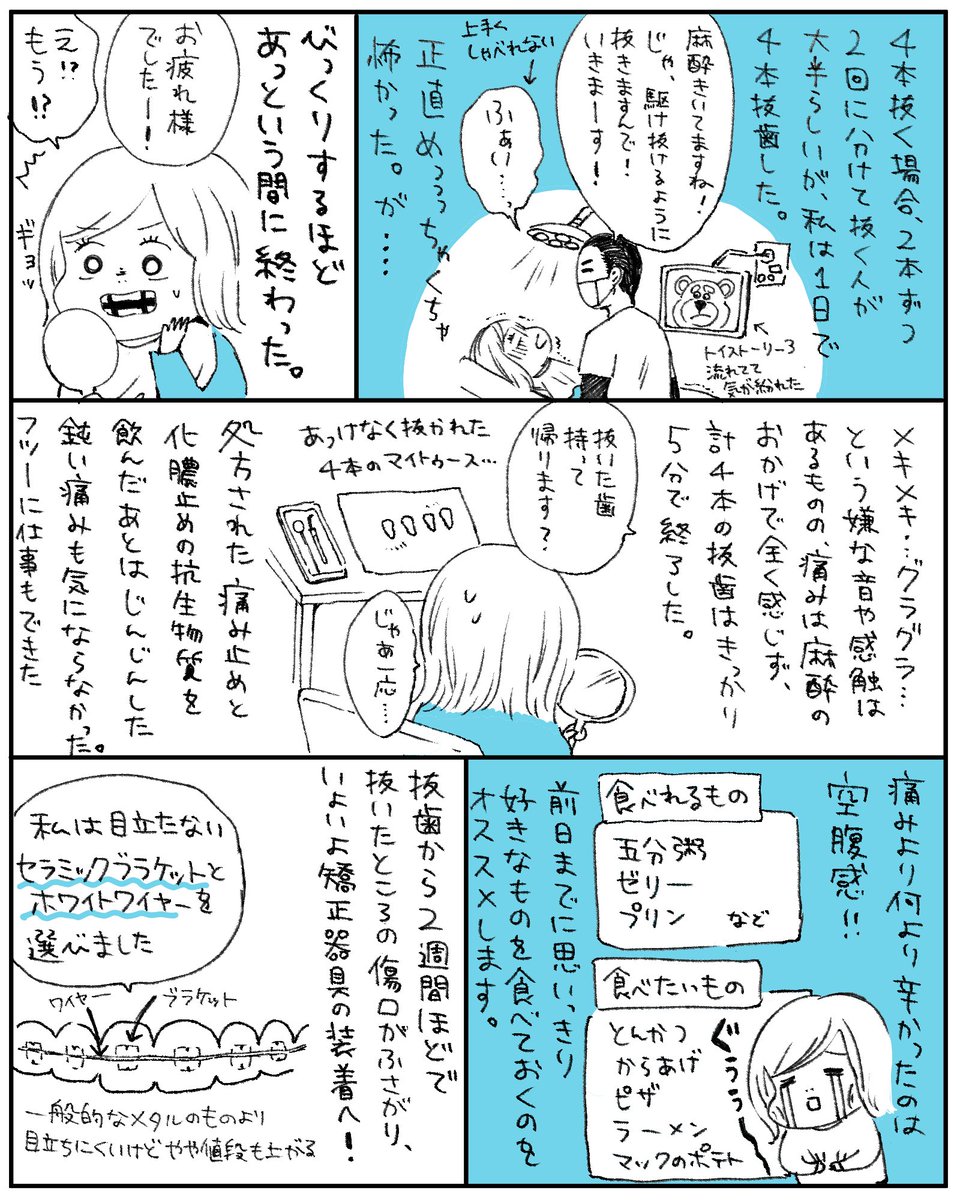 歯列矯正を始めて半年経ったよレポ(1/2)

歯列矯正のことをよく聞かれるので漫画にしました〜!まだちょうど折り返し地点ですが、まるで生き物のように順調に歯が動いてってます? 