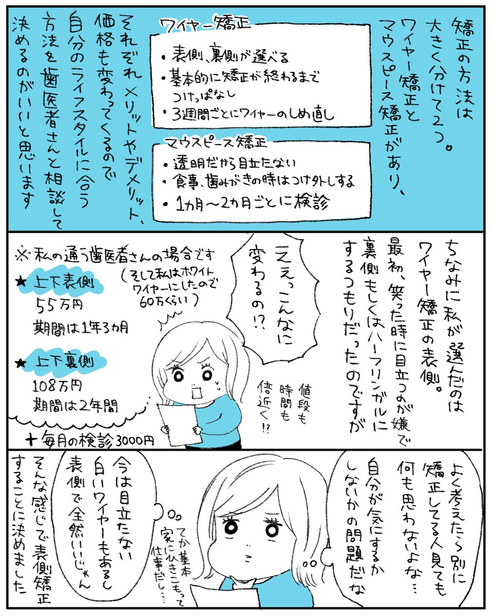 歯列矯正を始めて半年経ったよレポ(1/2)

歯列矯正のことをよく聞かれるので漫画にしました〜!まだちょうど折り返し地点ですが、まるで生き物のように順調に歯が動いてってます? 