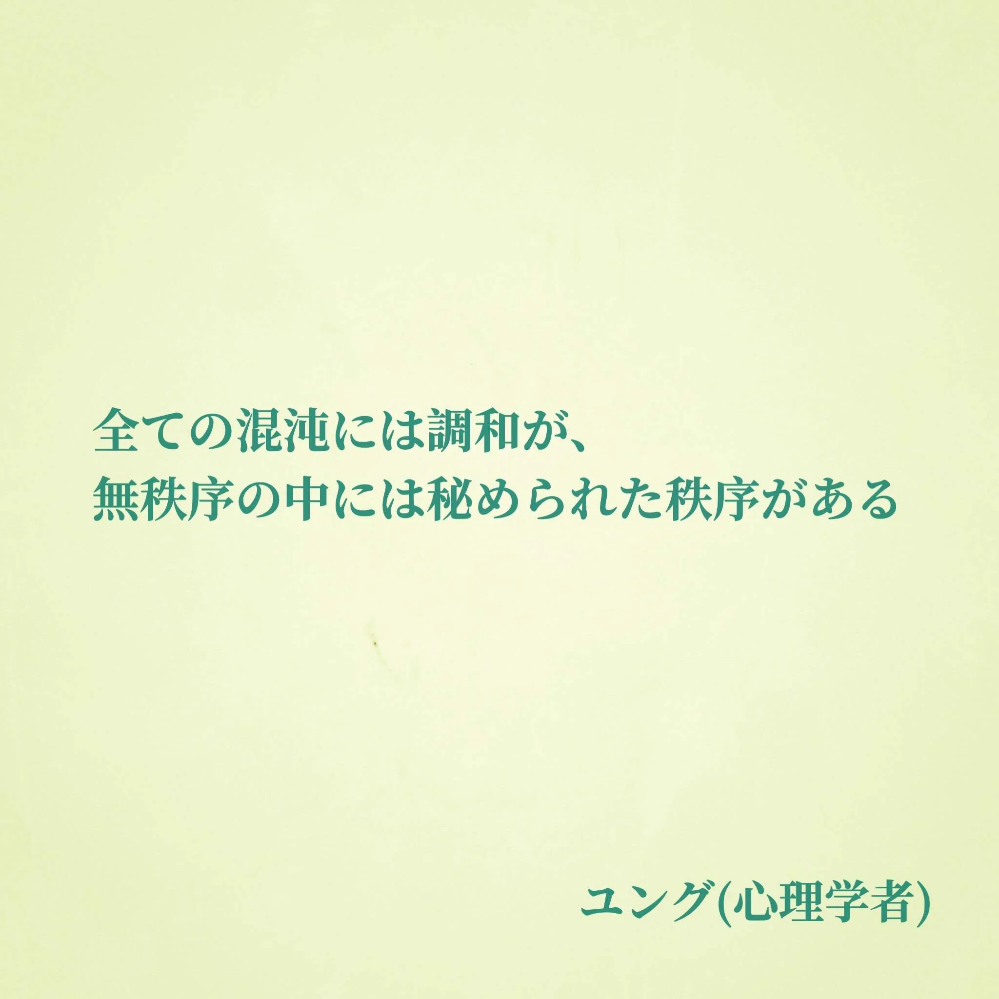 @paddy193018 『全ての混沌には調和が、 無秩序の中には秘められた秩序がある』
by ユング(心理学者)
#名言 #ユング #INFJ #ナル心理学 #MBTI 