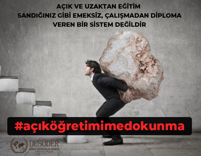 #açıkogretimimedokunma 
<a href="/tcbestepe/">T.C. Cumhurbaşkanlığı</a> 
<a href="/ikalin1/">İbrahim Kalın</a> 
<a href="/LeventSAHIN_IU/">Levent ŞAHİN, Prof. Dr.</a> 
<a href="/fahrettinaltun/">Fahrettin Altun</a> 
@suleymansoylu25 
<a href="/dusoder/">Dusoder(Dünya sosyologlar derneği)</a>