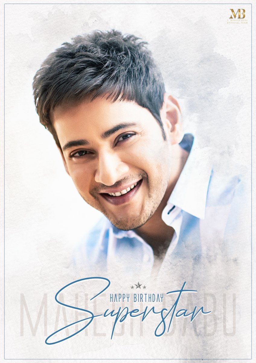 MBofficialTeam's tweet photo. Wishing our Dearest SuperStar @urstrulymahesh garu a very Happy Birthday!! May you always get the best of everything sir. Sending you our love and Best wishes ❤️🤗 

#HBDMaheshBabu #Maheshbabu https://t.co/24ChXM36r2