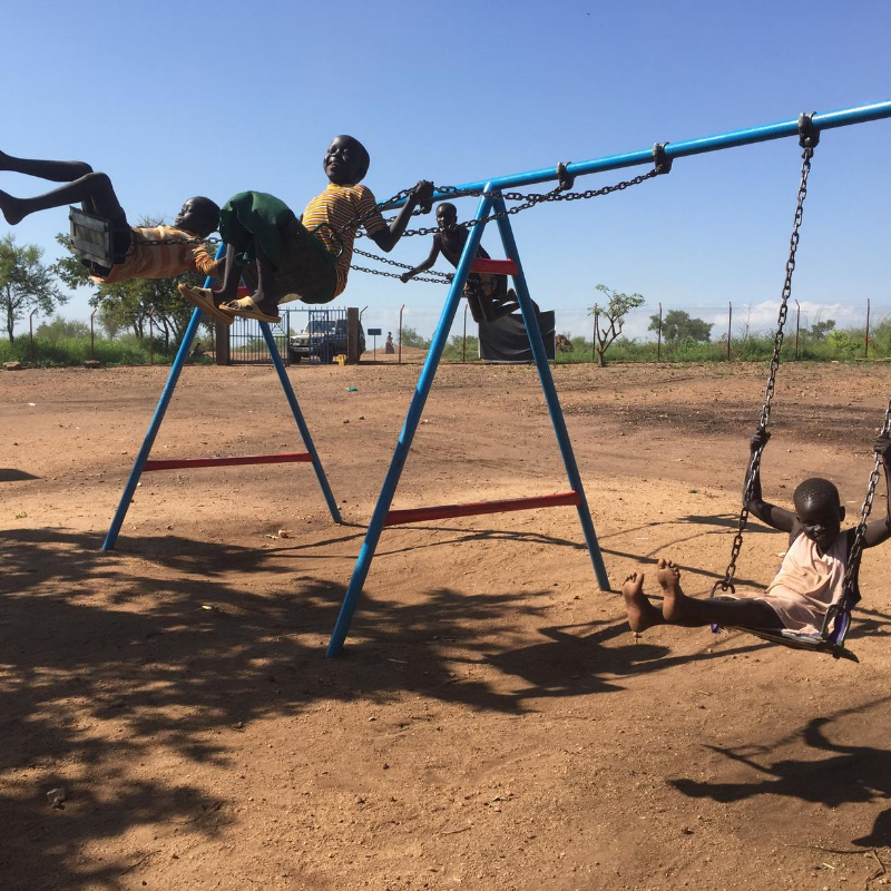 PlayActionInt's tweet photo. As well as working in community settings and schools, we also deliver our play programmes to refugee settlements, including the installation of play facilities for children and training for teachers and caregivers in Early Child Development centres #playforeveryone #playprogramme https://t.co/nG851Vg5eF
