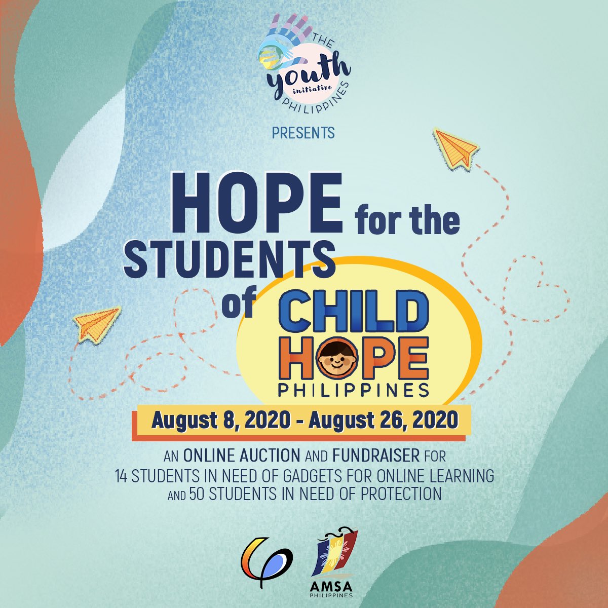 YI_2020's tweet photo. The Youth Initiative Philippines (TYI) presents “Hope for the Students of Child Hope”, a fundraising project for the students of Child Hope and UP Uganayan ng Pahinungod. Check the pictures below to learn more!
#TYI_PH #HopeForChildHope https://t.co/ZGh3rUP8yX