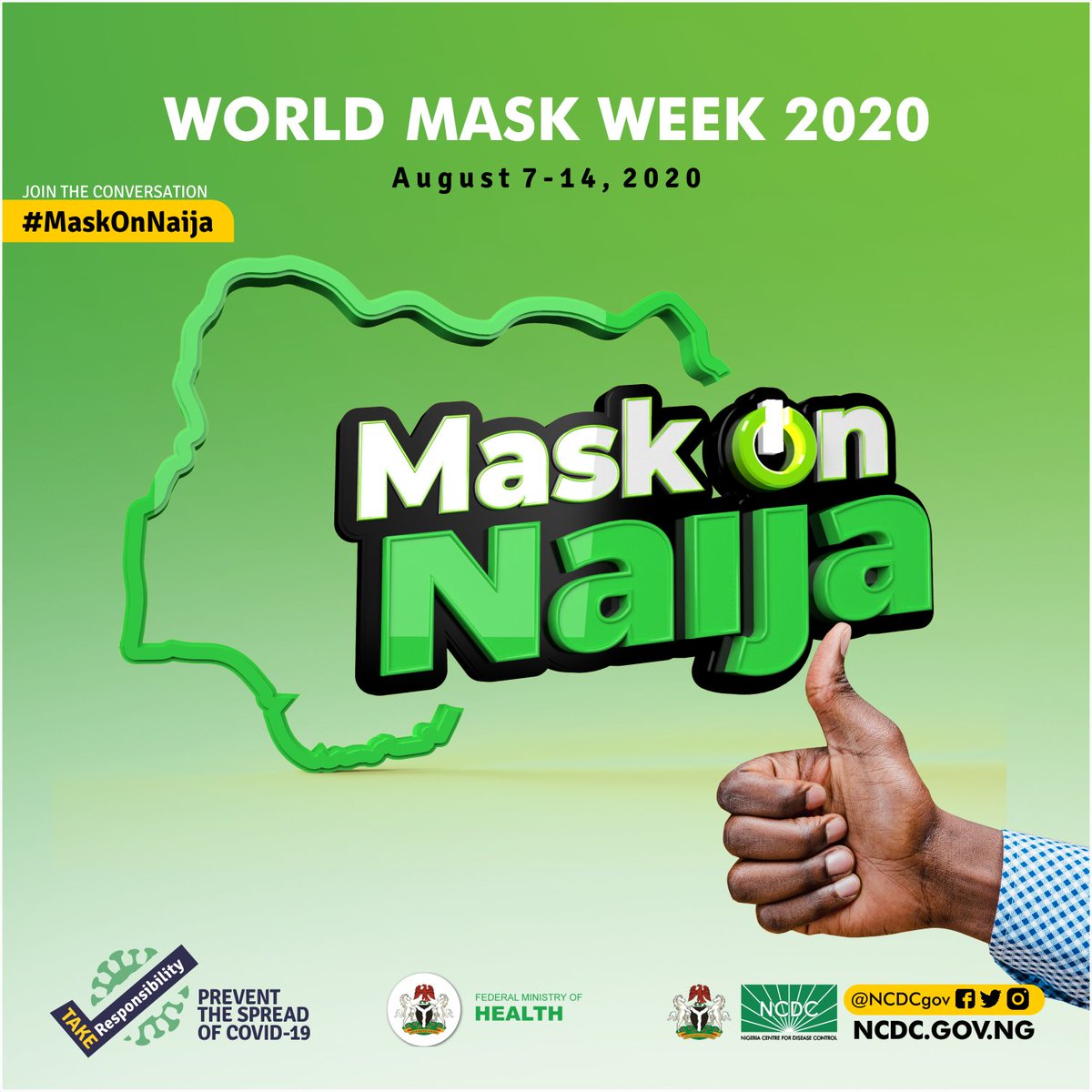 MalcolmAlkalee's tweet photo. The #WorldMaskWeek2020 begins!
Join H.E, First Lady of Kebbi State @DrZSB on #MaskonNaija Challenge.
-Post your own photo, write your caption, using the hashtags
#MyMaskProtectsYouYourMaskProtectsMe
#MaskonNaija
#MaskUpKebbi
#MadeInKebbiMask https://t.co/sEtoAi0EvY