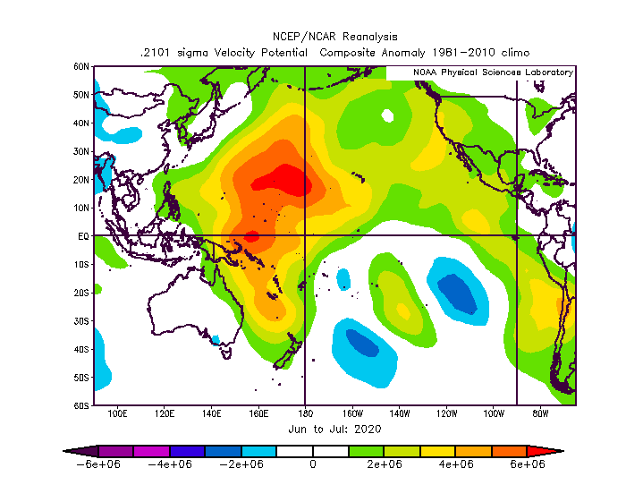 The Pacific, whose activity is inversely proportional to the ATL, has been very quiet. The WPAC has only had 4 storms, 2 typhoons, and 13% of normal ACE, and the EPAC has had weak, short-lived storms besides Douglas so far. This is due to the ASW promoting sinking here...
