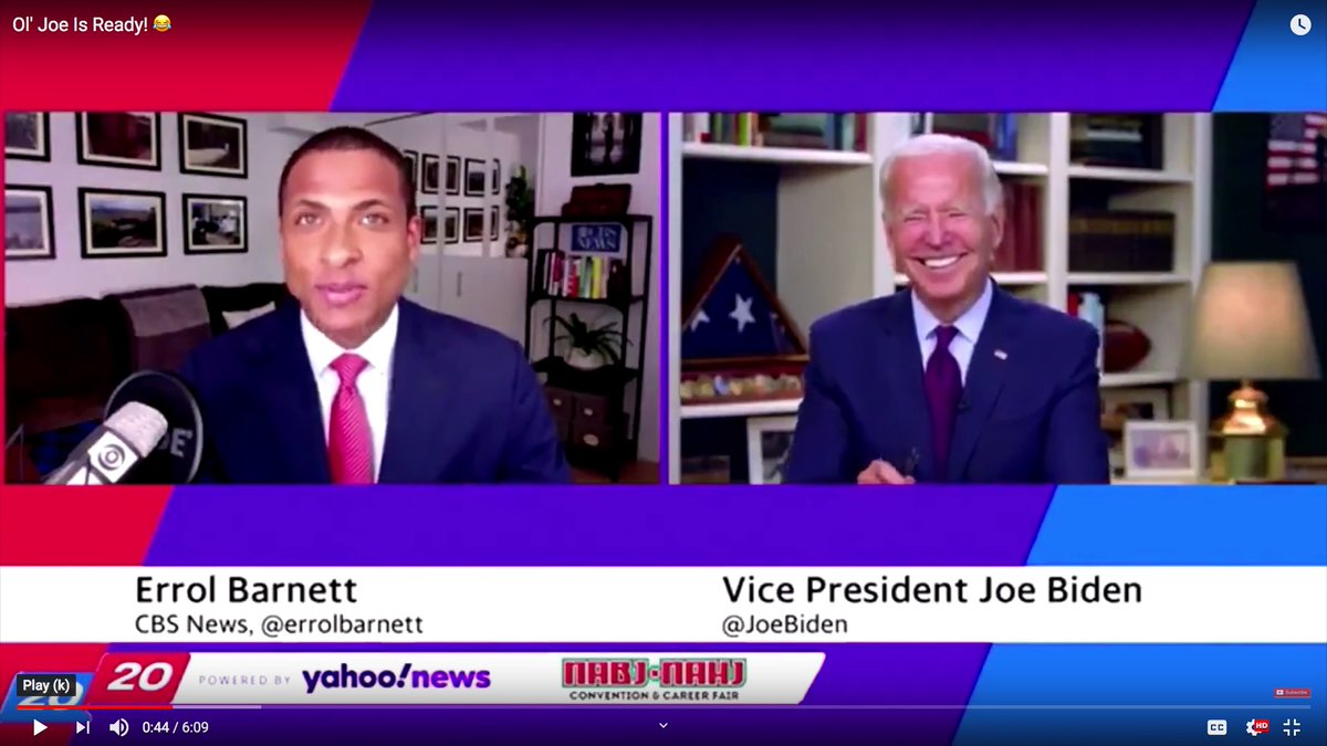 He's smarter than all Democrats put together.This is who he's up against.Biden's going to try the hysterical laughter schtick again during the debates.