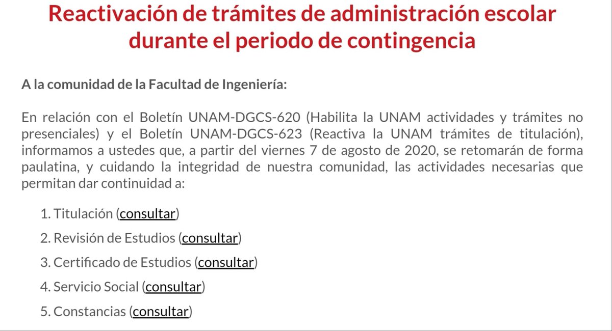 FIUNAM_MX's tweet photo. ⚠️Atención comunidad #FIUNAM⚠️

Reactivación de trámites escolares como: Titulación, Revisión de Estudios, Certificado de Estudios, Servicio Social y Constancias 

A partir de este viernes 7 de agosto.
➡️https://t.co/YOmalw0E3n https://t.co/LvCPPkPwoq