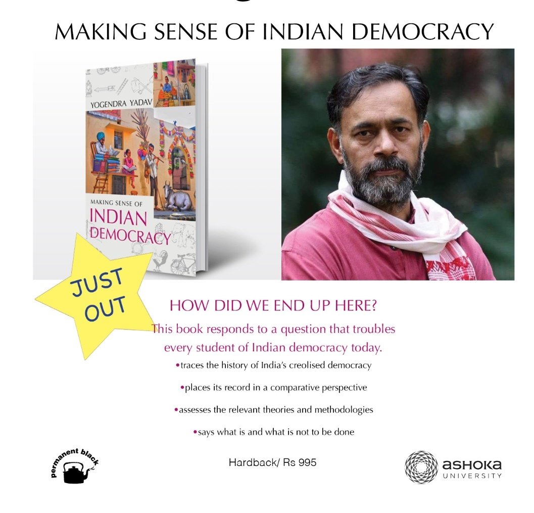 _YogendraYadav's tweet photo. My book "Making Sense of Indian Democracy" hit the stands yesterday.
Click here to order from Amazon
https://t.co/QiiZVwcbFU https://t.co/VYLcjVKNSv
