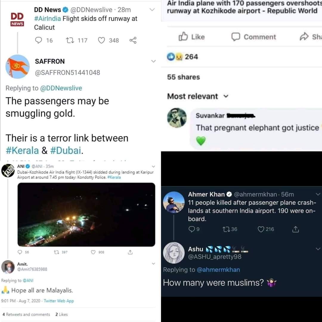 Gowtham_M_7's tweet photo. This is Humanity     This is Hindutuva 

#HumanityOverHatred #KozhikodeAirCrash https://t.co/SI6oyDSNEI