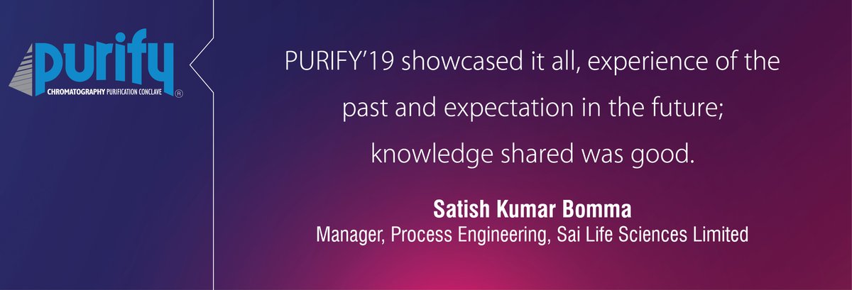 Purifyconclave's tweet photo. Industry Opines on #Purify 19

#chromatography
#chromatographypurification
#purifyconclave
#peptides 
#processchromatography 
#flashchromatography 
#DACcolumn 
#chiral
#scaleup 
#kilolabs
#biochromatography
#biopharmaceuticals
#biotechnology 
#hplc 
#APIs
#insulin https://t.co/QFoBOEdGpn