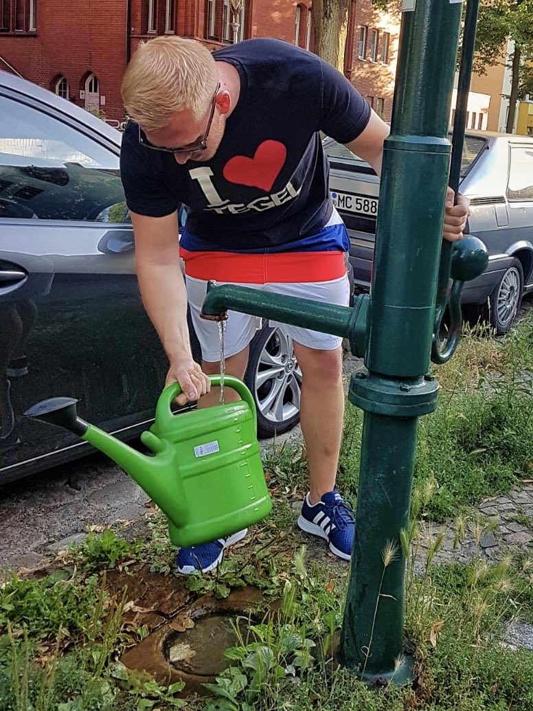 F_Schoenebeck's tweet image. Das warme und trockene Wetter ☀️ stellt unsere Bäume 🌳 und Pflanzen 🌿 auf die Probe. Bitte greift zum #Eimer oder zur #Gießkanne 💦 und helft so den Pflanzen vor eurer Haustür 🏡 diese heißen Tage 🔥 gut zu überstehen. Bitte mitmachen und gern retweeten . Danke! 🤗 @ilovetegel
