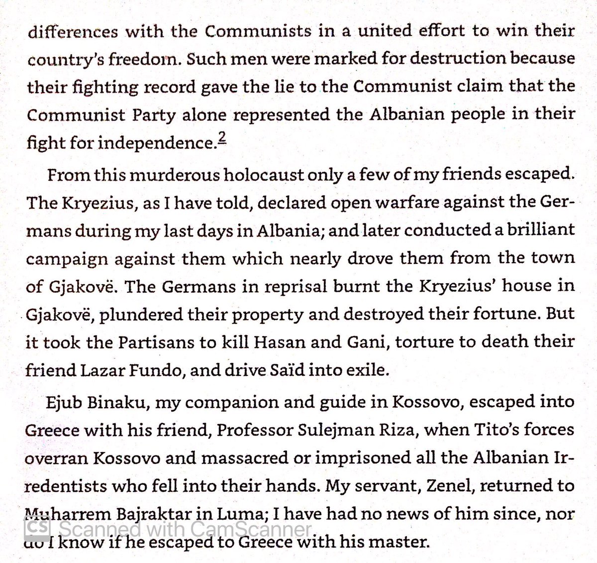 In 1944 the LNC communists overran Albania & Kosovo, killing friends of the British as well as Albanian irredentists.