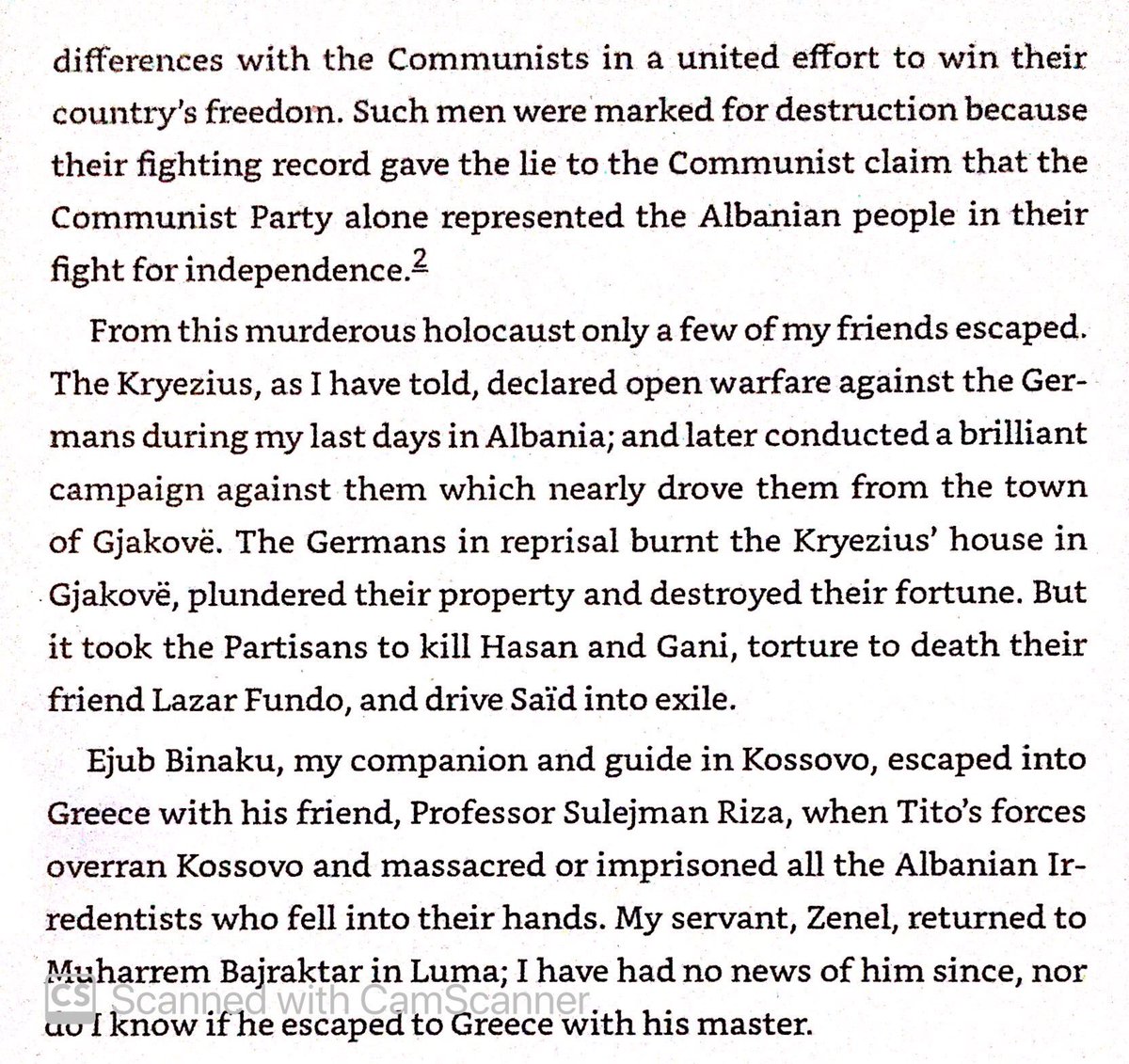 In 1944 the LNC communists overran Albania & Kosovo, killing friends of the British as well as Albanian irredentists.