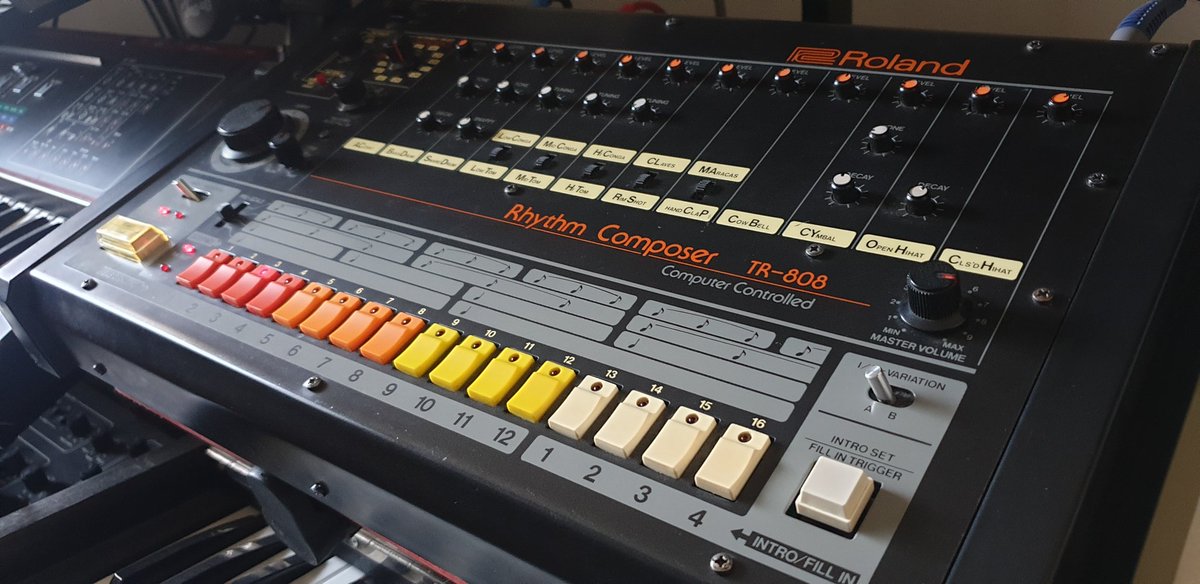 ShaneCrixus's tweet photo. Happy 40th Birthday, Roland TR-808! Today is #808Day (August 8)! Parrrtttyy! #Roland #tr808 #drummachine #rhythmcomposer #computercontrolled #thegreatest https://t.co/6TqKdQLygU