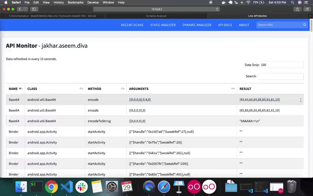 malwarelab_eu's tweet image. #MobSF: automated #Android/#iOS/#Windows Mobile #Security Framework for #pentesting and #malwareanalysis. By @ajinabraham 
static+dynamic, APImon, @fridadotre

For those who missed, the Demo Lab available on @DEFCON media server
#DEFCONSafeMode #defcon28 

forum.defcon.org/node/233122