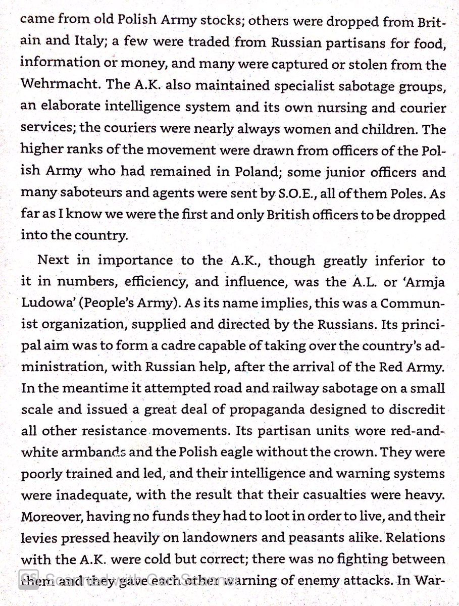 Poland had three main resistance groups - the largest was Armja Krajowa (AK), the next was the communist Armja Ludowa (AL), & smallest the reactionary NSZ (National Armed Forces).
