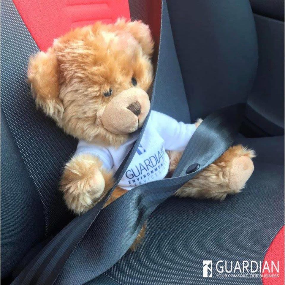 Our Guardian mascot is strapped in and ready for a great weekend ahead! 🙌 For all of those hardworking individuals out there, a well-deserved rest is in order! 😌
