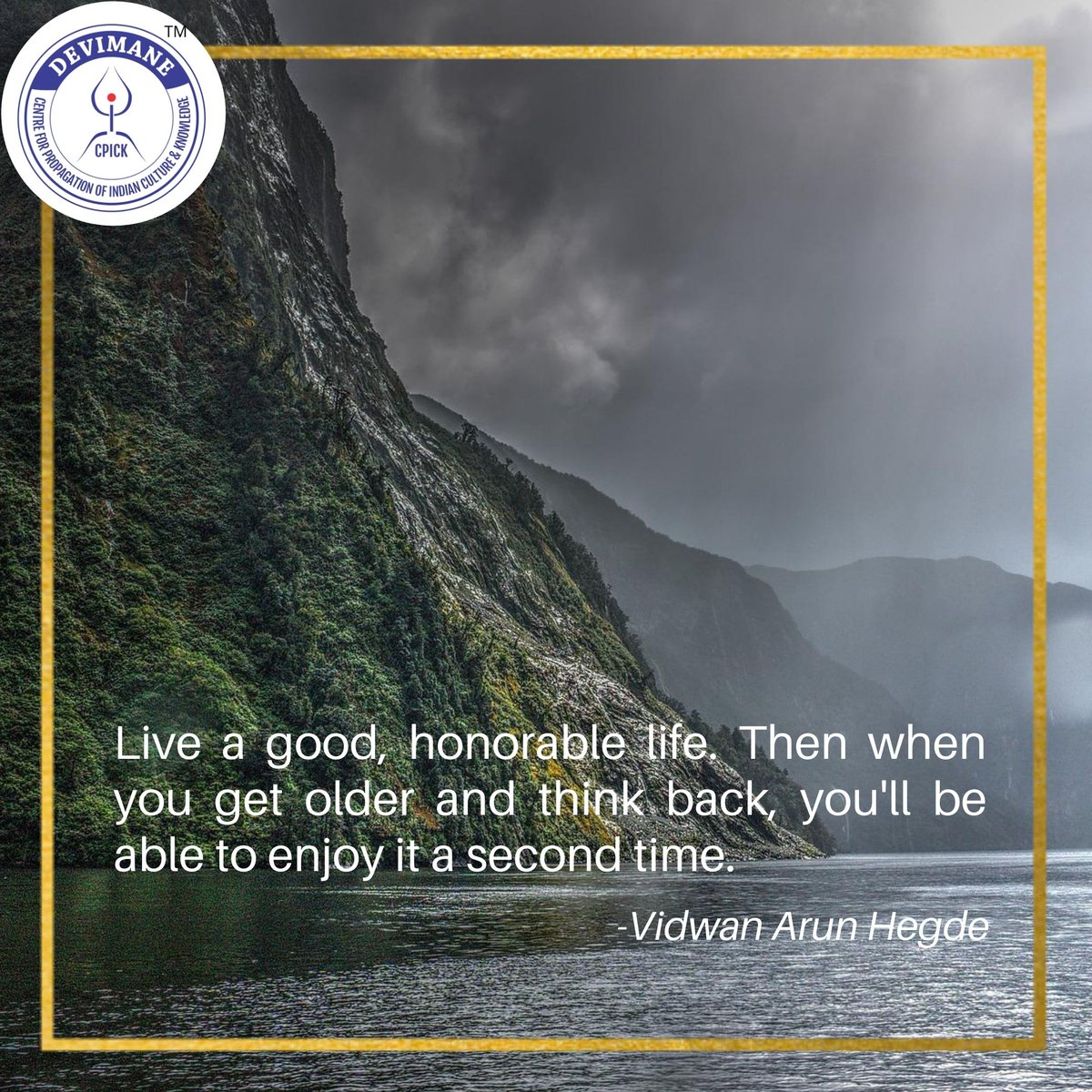 Devimane_CPICK's tweet photo. Live a good, honorable life. Then when you get older and think back, you'll be able to enjoy it a second time.
.
.
#Devimane #CPICK #Bharat #India #Inspiration #Belgaum #Motivation #Meditation #MotivationalQuotes #EnjoyLife #TuesdayThoughts #Tuesday https://t.co/GOvzm9sOW9