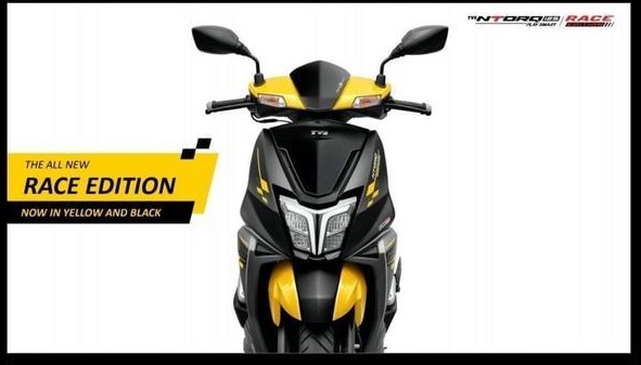 BikeWale's tweet photo. TVS Motor Company is gearing up to extend the race edition line-up of its NTorq 125 scooter with the launch of a new yellow and black paint scheme in the next few days. To know more about the upcoming scooter, head to: https://t.co/7LKzSQuj4Q
#BWNews #TVS #Ntorq125 #RaceEdition https://t.co/I6yTzZdATD
