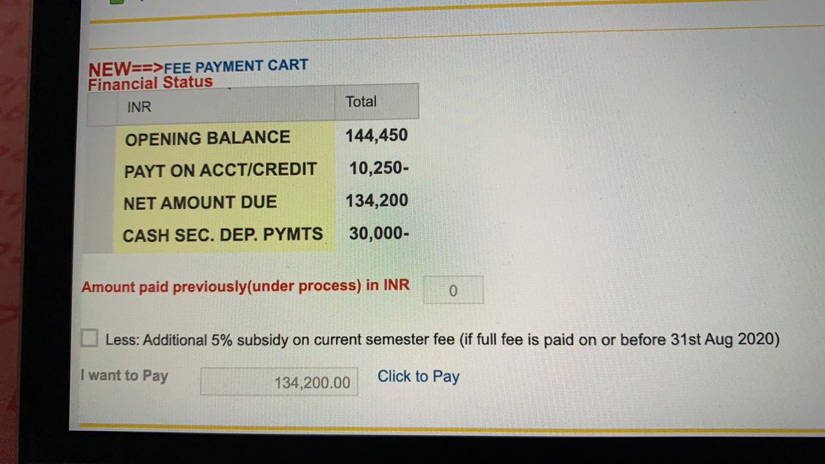 reparome's tweet photo. When we got enrolled in the college, the fee structure we were given had Rs. 1,40,750 for the third semester and now the fee invoice has an opening balance of 1,44,450. 
why? Since, the college is not responding to mails, it might reply here.
#UPESFEES #UpesFeesKamKarona https://t.co/NDpCGaPc9a