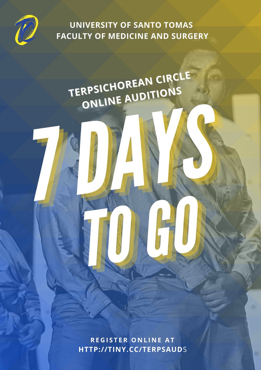 USTMED_TERPS's tweet photo. 7 days to go!! What are you waiting for?

Come and join the official dance troupe of the UST Faculty of Medicine and Surgery, the TERPSICHOREAN CIRCLE💙💛

Just prepare a 1-minute dance routine and upload it on our Google drive.

Register online at https://t.co/QuP1k3Wxnj https://t.co/hmKlwYJSnm