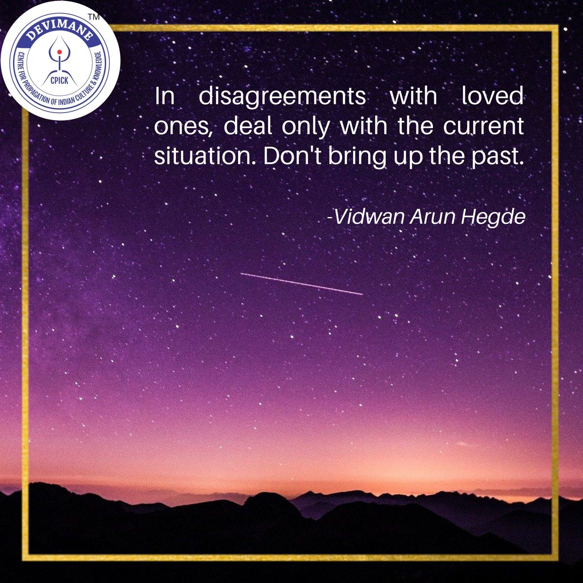 Devimane_CPICK's tweet photo. In disagreements with loved ones, deal only with the current situation. Don't bring up the past.
.
.
.
#Devimane #CPICK #Bharat #India #Inspiration #Belgaum #Motivation #Meditation #ThursdayThoughts #MotivationalQuotes #MeditateToStayPositive #ThursdayMotivation #ThursdayMorning https://t.co/enGpPZxdLy