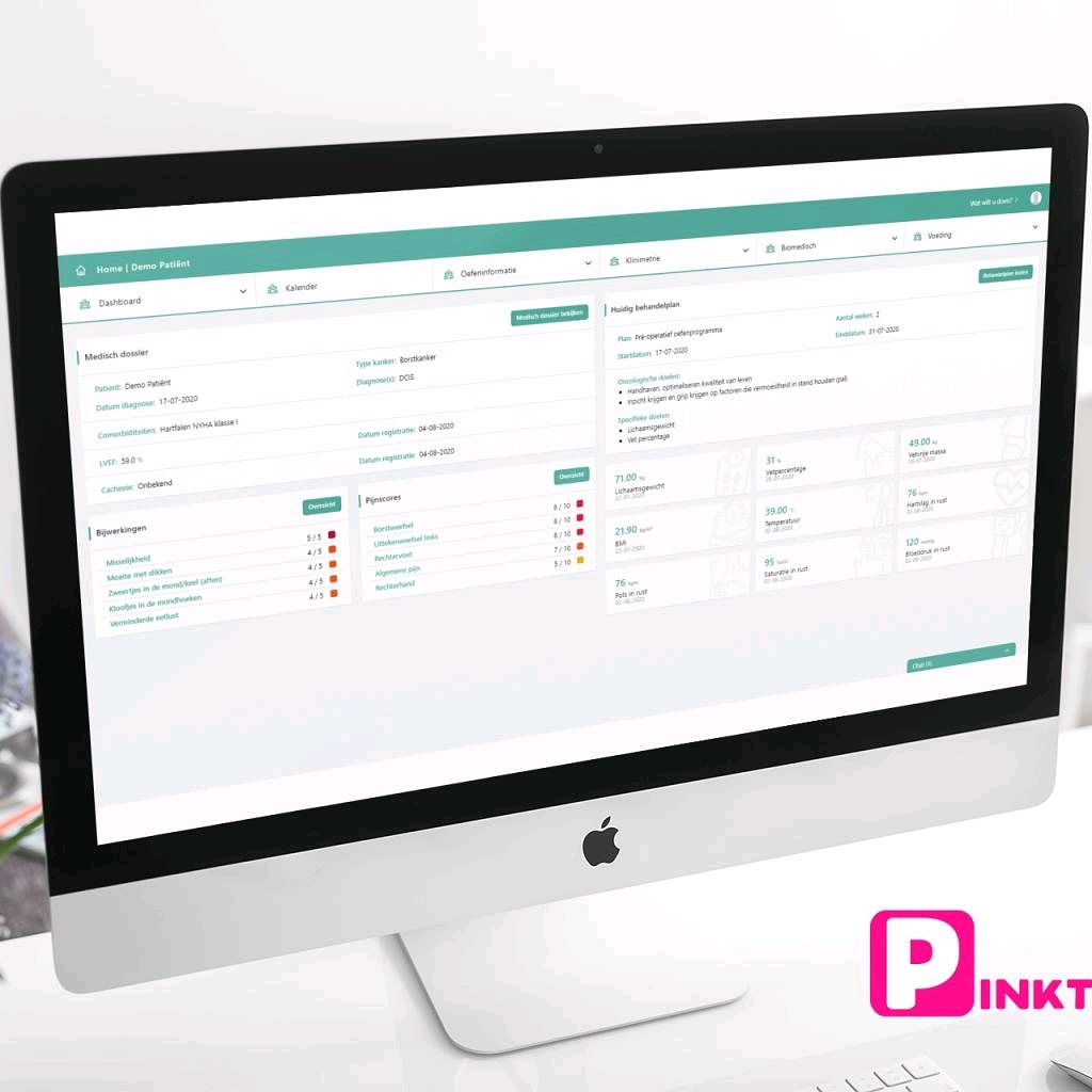 Countdown started! We are launching the new version of Pinktrainer, the e-health exercise and nutrition platform for cancer patients Soon! Available in Dutch, English, German and Italian. Pinktrainer consist of a dashboard for care professionals and iOS / Android app for patients