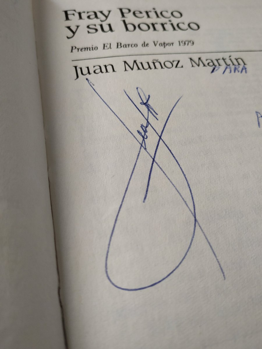 apolovald's tweet photo. Pues un servidor aún conserva su copia de Fray Perico autografiada por el mismísimo @autorFrayPerico. Vino a mi colegio a darnos una charla allá por 1991 o 1992. ¡Los chavales más pequeños se partían de la risa con este hombre! https://t.co/UCgROTs2Hx