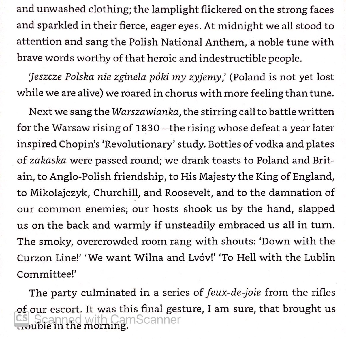 The Poles during WWII refused to accept that Vilnius & Lvov (ruled by Poland prior to the war) had been given to Lithuanians & Ukrainians respectively.