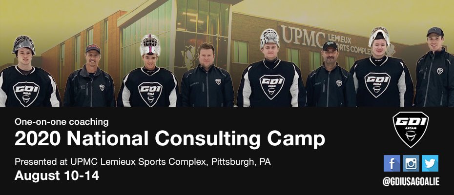GDIUSAgoalie's tweet photo. Announcing 1 spot has opened up in our 2020 #GDIncc this week in Pittsburgh! Only 4 goalies on ice for 1 on 1 coaching with:
Ryan Honick - former ECHL, USHL
Kevin Reiter - USNTDP
Jimmy Spratt - Miami
John Daigneau - former D1, OHL
Sale Price $1,999
Contact honick@gdiusa.us now! https://t.co/cRQkCUMsVd