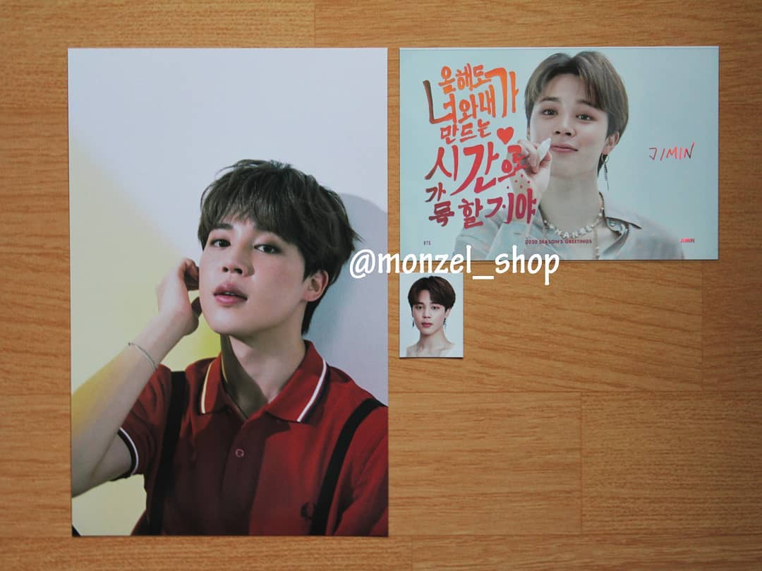 monzel_shop's tweet photo. READY STOCK

#MZ_BTS

WTS [WW &amp; INA]

BTS - 2020 Season's Greeting Set (Mini poster + ID Photo + Greeting Message) @ 80 K / $8

Availability :
- Jimin
- Suga
- Jin
- Jhope
- Rap Monster https://t.co/A08S3KtB8f