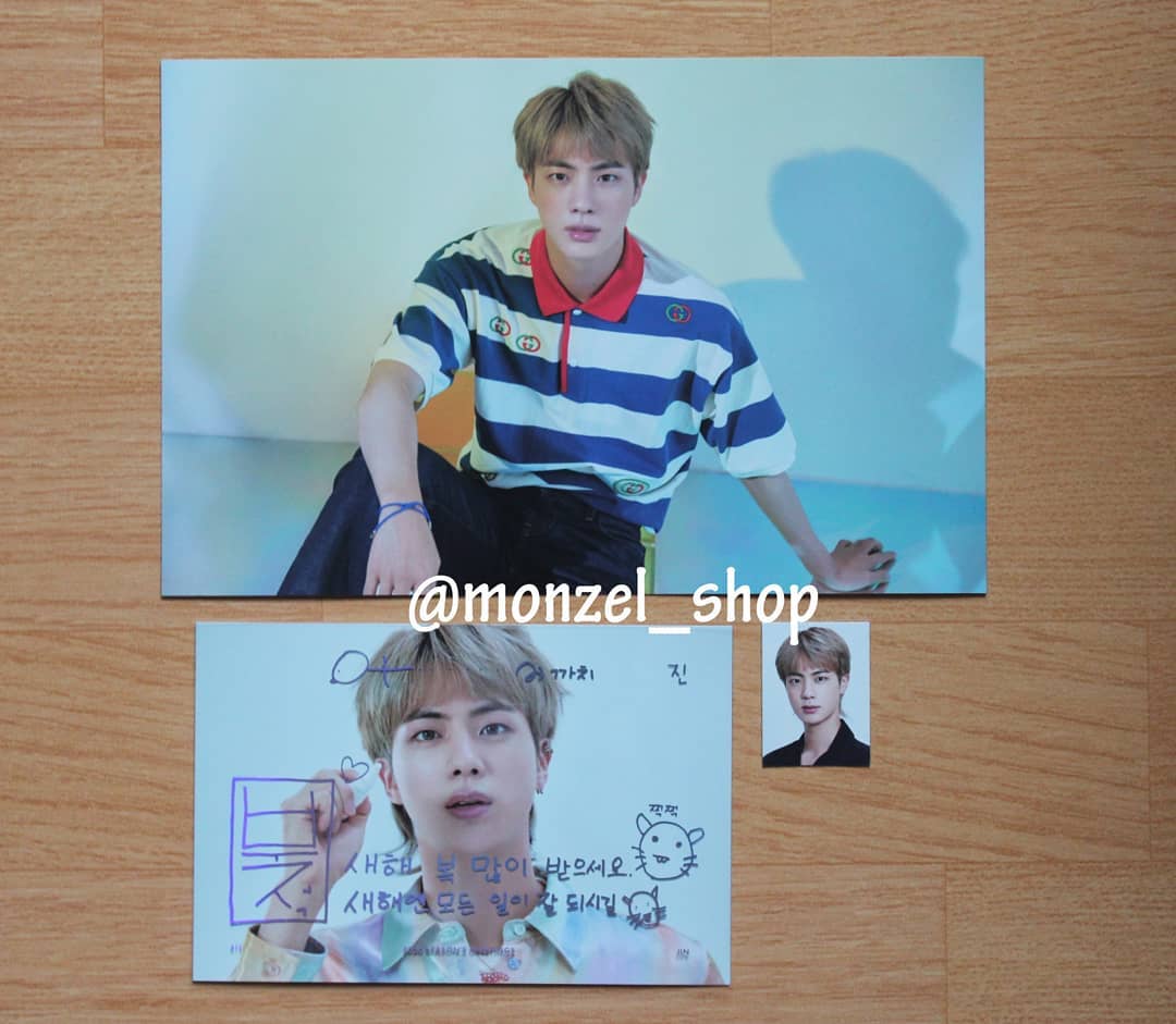 monzel_shop's tweet photo. READY STOCK

#MZ_BTS

WTS [WW &amp; INA]

BTS - 2020 Season's Greeting Set (Mini poster + ID Photo + Greeting Message) @ 80 K / $8

Availability :
- Jimin
- Suga
- Jin
- Jhope
- Rap Monster https://t.co/A08S3KtB8f