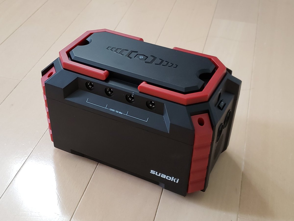 MASA_MRF's tweet photo. メンバーのオススメでこれ買いました～✌️
もしものときのポータブル電源ってことで奥さんと交渉。家計で半額もってくれた😁
アドバイスくれた皆さん、ありがとうございましたm(_ _)m

#スアオキ
#S270
#ポータブル電源 https://t.co/7tvimMMG0G